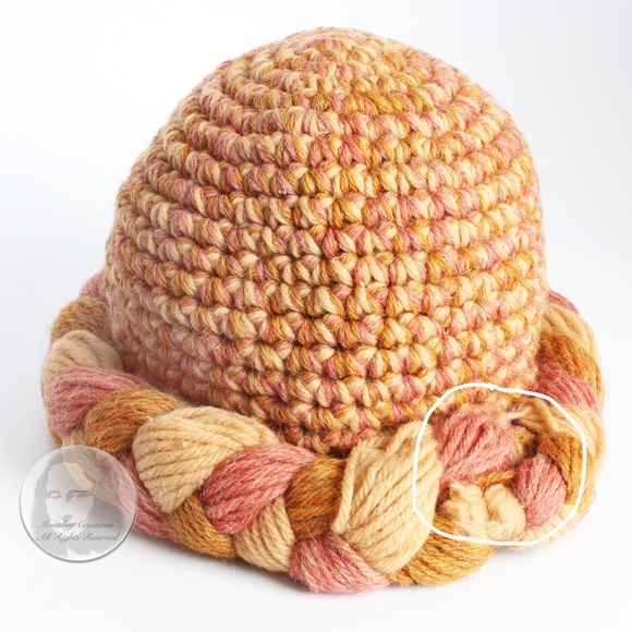 Yves Saint Laurent Knit Hat Multicolor Thick Braid Wool Cap Vintage 1970s Rare main image 8